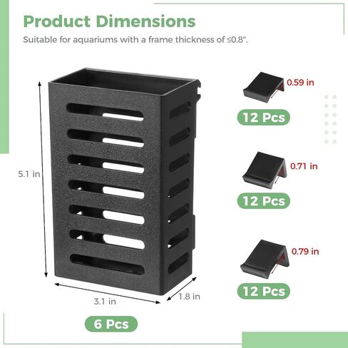 Lnrueg 8PCS Aquarium Plant Holder with Hooks, Hanging Rimmed Tank Plant Pot Aquarium Planter Cups, Upgraded Aquatic Planter Cups for Fish Tank Aquaponic Planter and Aquascape Decorations in Saudi Arabia