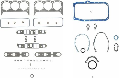 Marine Full Gasket Set compatible with 1985-2002 Mercruiser 4.3L 262 cid Chevy 1 Pc seal Head+Manifold+Oil Pan Vortec (4.3L 263cid) in Saudi Arabia