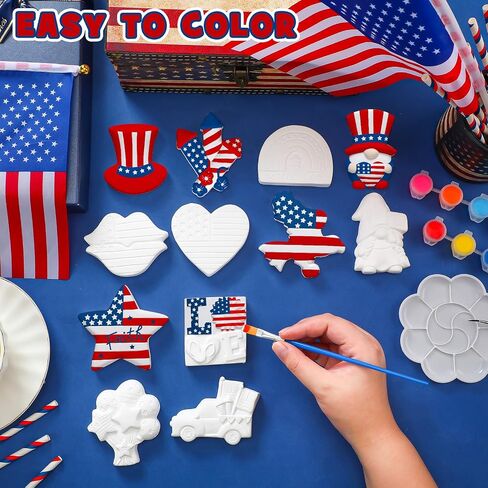 Sinmoe 12 Sets Day Day Painting Kit for Kids School School Diy Serymic Seripurines Pany Thorts Bommsrines Champroom Valentine Paint Magnets Magnets Curamic Curmic Laink For Toddler in Kuwait