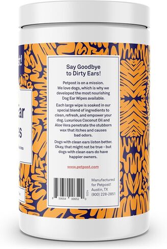 Petpost | Dog Ear Cleaner - Natural Coconut Oil Solution - Best Remedy for Odor - Dog Ear Problems - Chemical & Irritant Free 8 oz. in Saudi Arabia