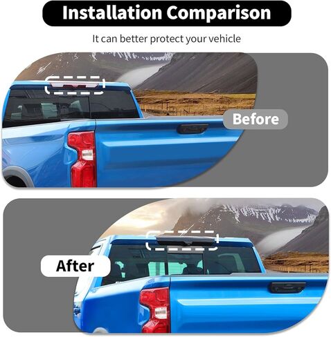 طقم غطاء خلفي ثالث ثالث مكابح خفيفة ملائمة لعام 2022-2025 Chevy Silverado & GMC Sierra Light Light Light ، Black Smoked in Saudi Arabia