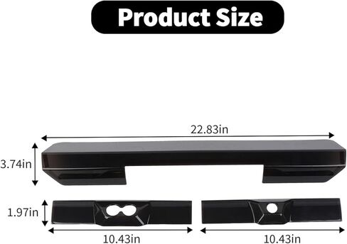 طقم غطاء خلفي ثالث ثالث مكابح خفيفة ملائمة لعام 2022-2025 Chevy Silverado & GMC Sierra Light Light Light ، Black Smoked in Saudi Arabia