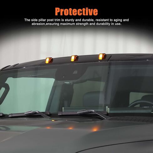 لأضواء علامة Hummer EV سقف الكابينة أعلى مصابيح الجري المتوافقة مع Hummer EV SUV Pickup 2022-2024 2025 CAB TOP STOP STOP SWORE COLLERANCE LENS (SUV/SMOKED) in Saudi Arabia