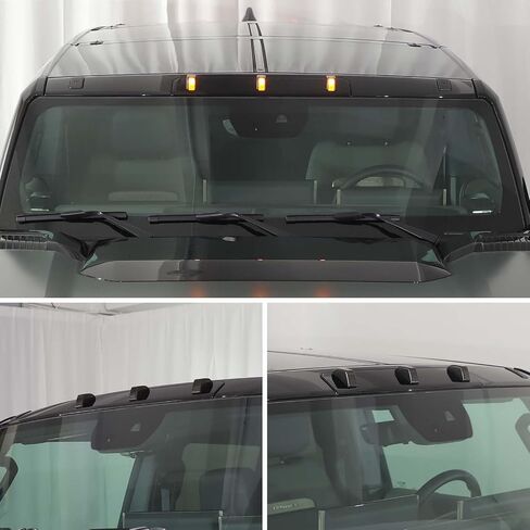 لأضواء علامة Hummer EV سقف الكابينة أعلى مصابيح الجري المتوافقة مع Hummer EV SUV Pickup 2022-2024 2025 CAB TOP STOP STOP SWORE COLLERANCE LENS (SUV/SMOKED) in Saudi Arabia