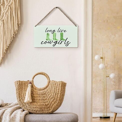 Pink Long Live Cowgirls Wood Plaque Sign, Preppy Wall Decor, Pink Western Cowgirl Wall Decor, Preppy Cowgirl Room Decor, Long Live Cowgirls Boots Home Décor Wall Hanging Decor, 12x6 inches in Saudi Arabia