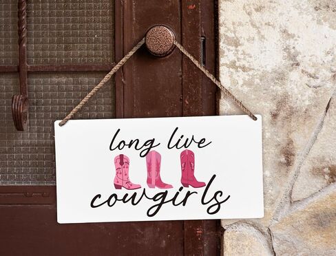 Pink Long Live Cowgirls Wood Plaque Sign, Preppy Wall Decor, Pink Western Cowgirl Wall Decor, Preppy Cowgirl Room Decor, Long Live Cowgirls Boots Home Décor Wall Hanging Decor, 12x6 inches in Saudi Arabia