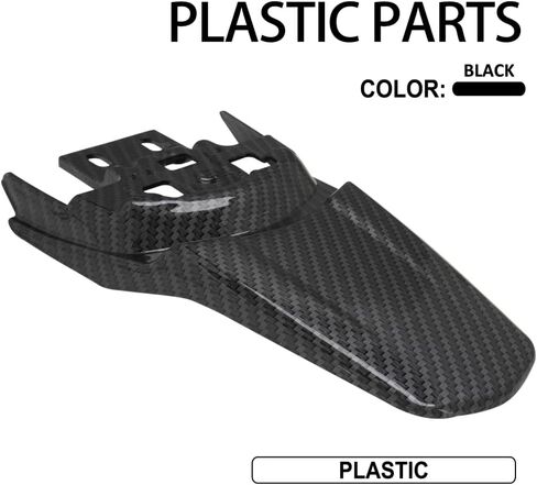 Motorcycle Rear Fender Mudguard for Surron Sur Ron Light Bee X/S Segway X260 X160 Electric Dirt Bike,Carbon Fiber Texture,PP Material in Saudi Arabia