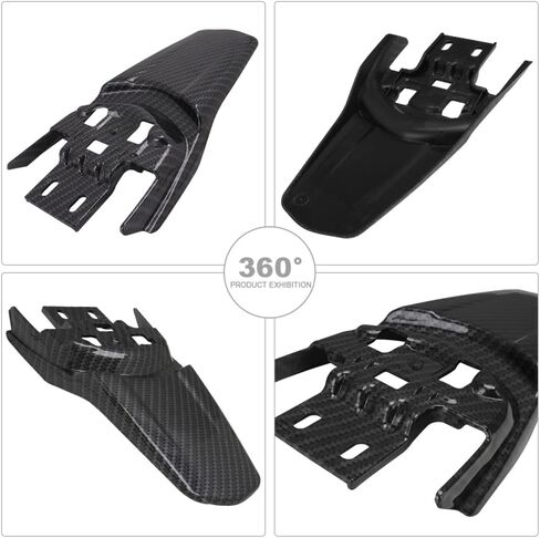 Motorcycle Rear Fender Mudguard for Surron Sur Ron Light Bee X/S Segway X260 X160 Electric Dirt Bike,Carbon Fiber Texture,PP Material in Saudi Arabia