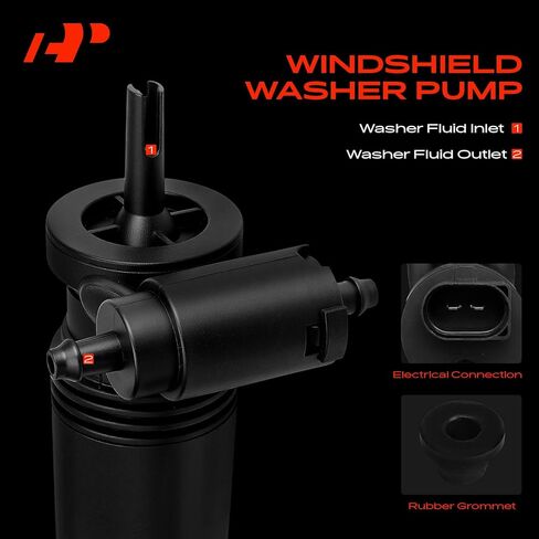 مضخة غسالة أمامية أو خلفية A-Premium متوافقة مع Jeep Grand Cherokee ، Wrangler ، Compass ، Patriot ، Liberty & Dodge Grand Caravan ، Journey ، Durango ، Caliber & Chrysler Town & Country in Saudi Arabia