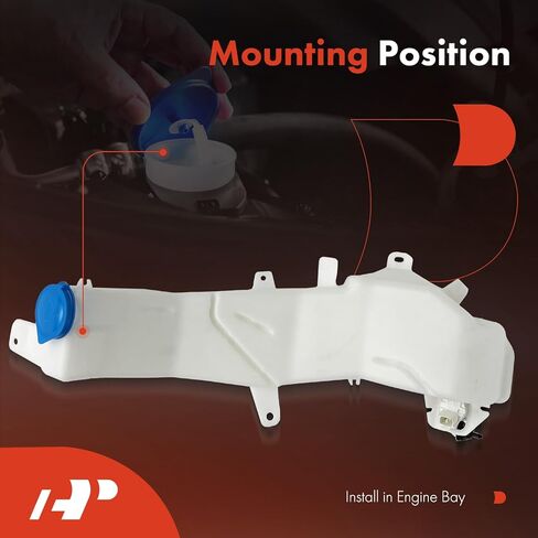 A -Premium Windshield Washer Reservoir متوافق مع نماذج هوندا المختارة - FIT 2009 2010 2011 2012 2013 ، مع (CAP/GASHER PUMP/HOSE/BRACKET) - استبدال# 76841TK6305 in Kuwait