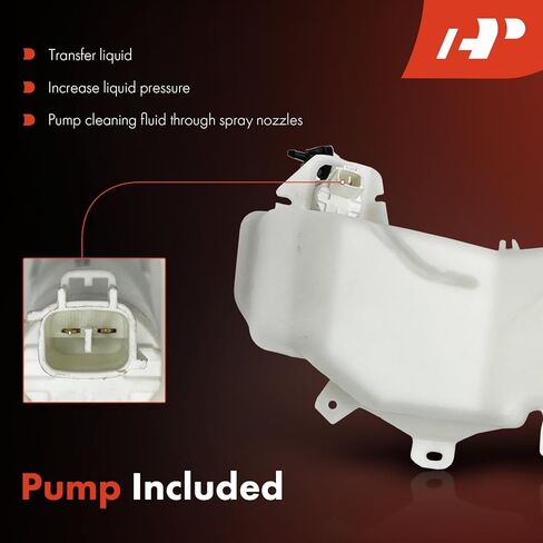 A -Premium Windshield Washer Reservoir متوافق مع نماذج هوندا المختارة - FIT 2009 2010 2011 2012 2013 ، مع (CAP/GASHER PUMP/HOSE/BRACKET) - استبدال# 76841TK6305 in Kuwait
