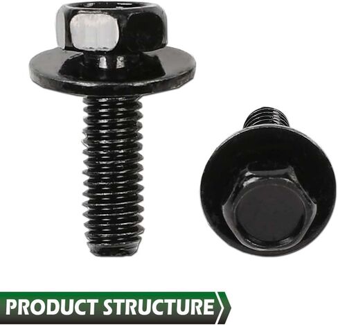 براغي جسم السيارة Grand Orange M6 Hex 20pcs متوافقة مع Honda GM M6-1.0 × 20 مم - 10 مم - سداسي - غسالة 17 ملم من الفولاذ المقاوم للصدأ in Saudi Arabia