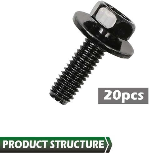براغي جسم السيارة Grand Orange M6 Hex 20pcs متوافقة مع Honda GM M6-1.0 × 20 مم - 10 مم - سداسي - غسالة 17 ملم من الفولاذ المقاوم للصدأ in Saudi Arabia