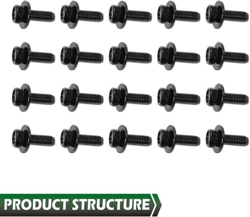 براغي جسم السيارة Grand Orange M6 Hex 20pcs متوافقة مع Honda GM M6-1.0 × 20 مم - 10 مم - سداسي - غسالة 17 ملم من الفولاذ المقاوم للصدأ in Saudi Arabia
