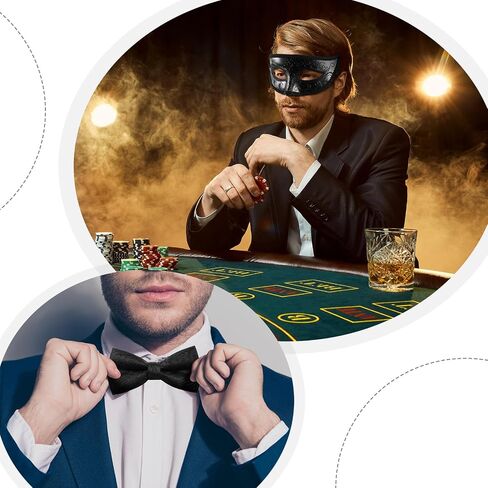 قناع تنكري للرجال مع Bowtie Venetian Mask Tie Roman Bow Tie لعيد الهالوين Mardi Gras Party in Kuwait