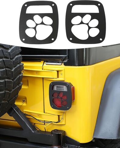 لأغطية TJ Tail Light Guard المتوافقة مع Jeep Wrangler TJ 1997-2006 ، يغطي حارس الضوء الخلفي الخارجي النمط الخارجي حماة حماة in Kuwait