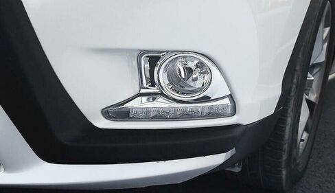 Car Accessories Fit for Toyota Highlander 2015 2016 ABS Chrome Front Fog Light Lamp Cover Trim 2PCS（Not Fit 2017 Model） in Saudi Arabia