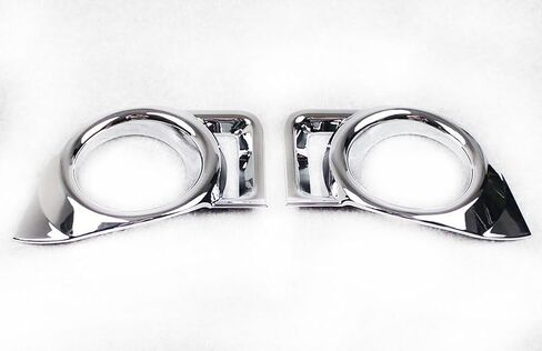 Car Accessories Fit for Toyota Highlander 2015 2016 ABS Chrome Front Fog Light Lamp Cover Trim 2PCS（Not Fit 2017 Model） in Saudi Arabia