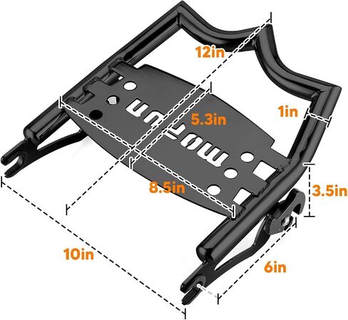 Mofun Luggage Rack Rack Grab Wandles Bracket متوافق مع Harley Touring Street Road Electra Glide Road King 2009-2024 Chrome in Saudi Arabia