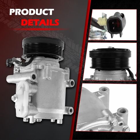 AC Compressor Fit for for 2003-2004 Expedition 4.6L, 2003-2006 Expedition 5.4L, 2003-2006 Navigator 5.4L, Air Condition Compressor with Clutch Replace for 5W1Z19V703AA, 6511483, YCC168 in Saudi Arabia