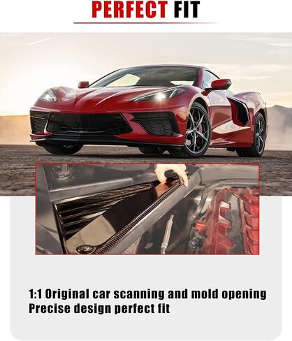 غطاء محرك ألياف الكربون الحقيقية غطاء المحرك الخلفي أغطية المحرك الخلفي مناسبة لـ 20+ Corvette C8 Engine Case Guards Protector Shield Shield in Saudi Arabia