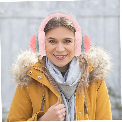 LIFKOME Soft Winter Ear Warmer for Girls Cute Strawberry Style Earmuffs for Boys and Girls Ear Protection Cover for Cold Weather Cozy and Fun Winter Accessory in Saudi Arabia