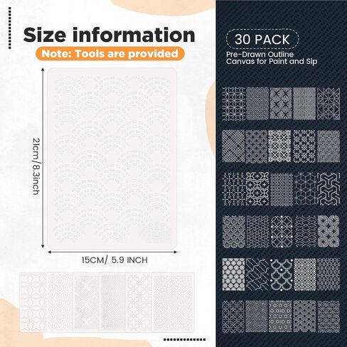 30 Pcs Plastic Sashiko Stencil 4.7 x 4.7 Inch Geometric Sashiko Pattern Template Drawing Line Quilting Stencil Embroidery Pattern Stabilizers for Sewing Hand Quilting and Embroidery in Saudi Arabia
