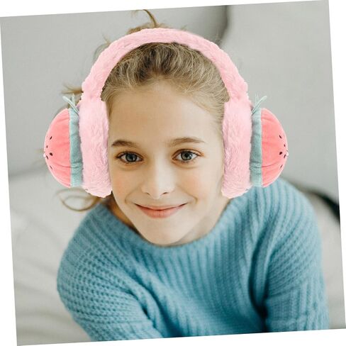 LIFKOME Soft Winter Ear Warmer for Girls Cute Strawberry Style Earmuffs for Boys and Girls Ear Protection Cover for Cold Weather Cozy and Fun Winter Accessory in Saudi Arabia