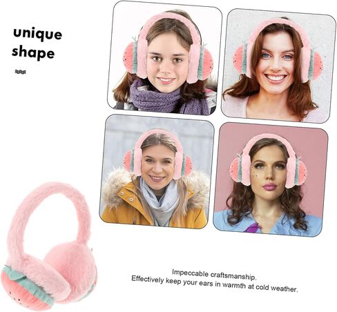 LIFKOME Soft Winter Ear Warmer for Girls Cute Strawberry Style Earmuffs for Boys and Girls Ear Protection Cover for Cold Weather Cozy and Fun Winter Accessory in Saudi Arabia