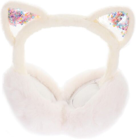 Plush Earmuff Winter Cat Ear Headband for Boys and Girls Warm Ear Fleece Lined Adorable Design for Cold Weather Foldable for Easy Storage in Saudi Arabia