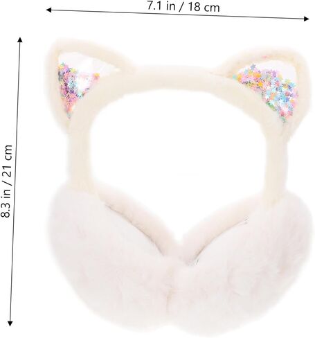 Plush Earmuff Winter Cat Ear Headband for Boys and Girls Warm Ear Fleece Lined Adorable Design for Cold Weather Foldable for Easy Storage in Saudi Arabia