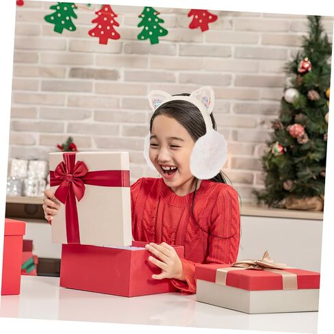 Plush Earmuff Winter Cat Ear Headband for Boys and Girls Warm Ear Fleece Lined Adorable Design for Cold Weather Foldable for Easy Storage in Saudi Arabia