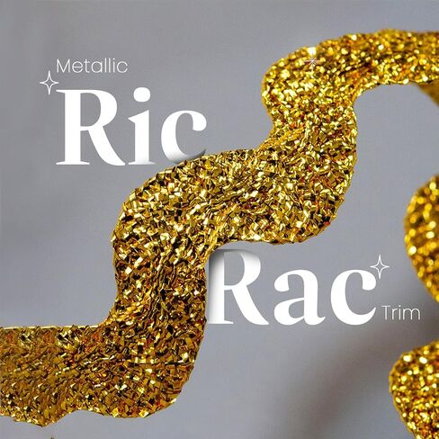 Trims by the Yard 1/2" Medium RIC Rac Metallic Silver | (10 Yard Cut) Trim in Saudi Arabia
