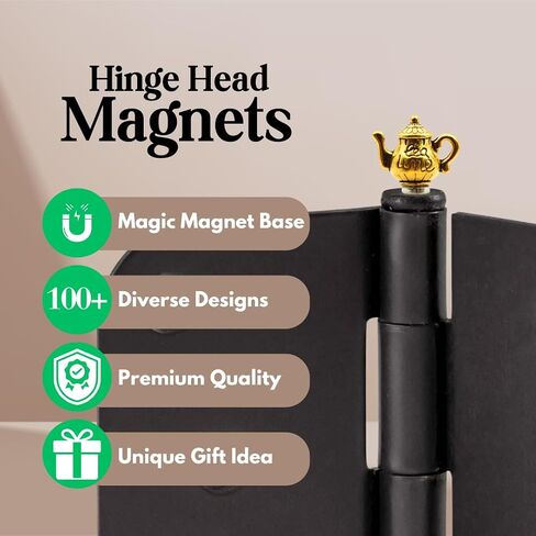 Hinge Head Tea Cup Set of 3 - Door Hinge Heads Decorative Topper Miniature - Cottagecore Magnetic Hinge Head Home Decoration - Whimsical Home Decor (Antique Bronze) in Kuwait