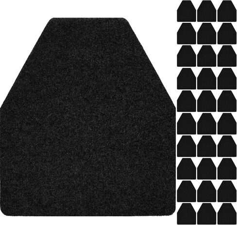 Nuanchu 20 Pack Nonslip Floor Mats - Water Absorption Urinal Mats, Bathroom Urinal Floor Pads for Men's Restroom (Black) in Kuwait