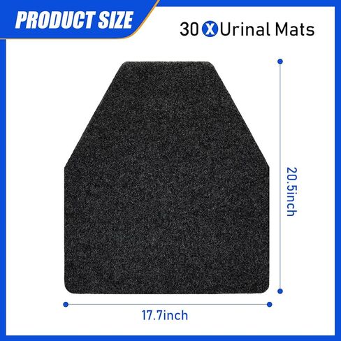 Nuanchu 20 Pack Nonslip Floor Mats - Water Absorption Urinal Mats, Bathroom Urinal Floor Pads for Men's Restroom (Black) in Kuwait