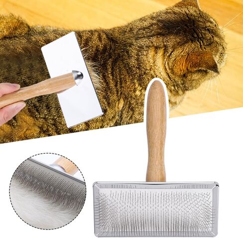 Wool Carders Needle Felting Brush, Hand Carders for Wool, Craft Wool Needle Felting Tools with Solid Wood Handle, Slicker Brush for Dogs, Spinning and Weaving, for Craft Felt Project (2Pcs) in Saudi Arabia