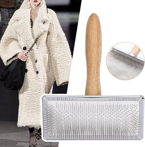 Wool Carders Needle Felting Brush, Hand Carders for Wool, Craft Wool Needle Felting Tools with Solid Wood Handle, Slicker Brush for Dogs, Spinning and Weaving, for Craft Felt Project (2Pcs) in Saudi Arabia