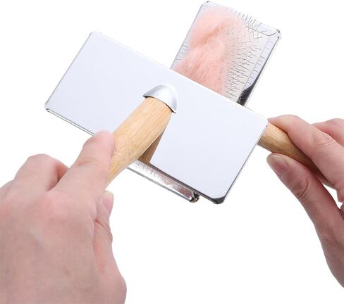 Wool Carders Needle Felting Brush, Hand Carders for Wool, Craft Wool Needle Felting Tools with Solid Wood Handle, Slicker Brush for Dogs, Spinning and Weaving, for Craft Felt Project (2Pcs) in Saudi Arabia