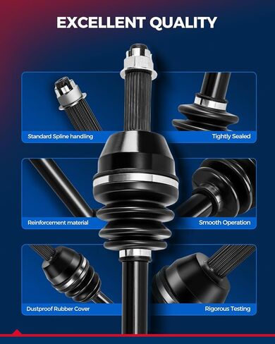 KAX 66-3417 مجموعة عمود المحور اليسرى الأمامي يناسب 2005 2006-2010 Jeep Grand Cherokee ، 2006-2010 Jeep Commander ، 1 PCS CV Axle in Saudi Arabia
