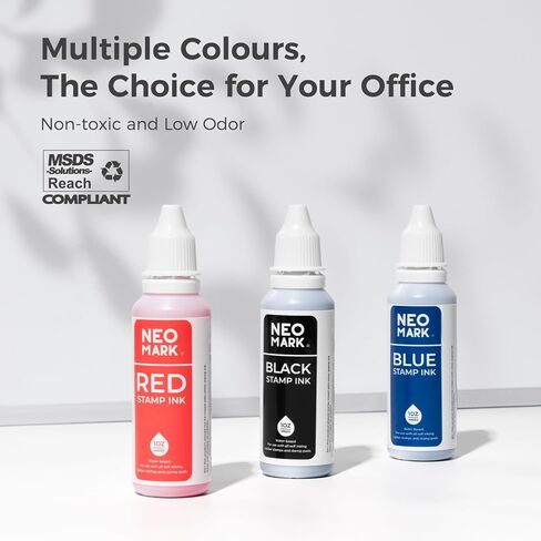 Premium Stamp Ink, Quick-Drying & AP-Certified Non-Toxic Refill Ink for Self-Inking Stamps, Date Stamps and Stamp Pads (Black, 2oz) in Kuwait