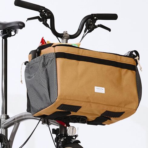 Vincita Caddy Pet Basket for Brompton Bike – Comfortable and Secure Carrier with Aluminum Frame, mesh Cover, Adjustable Strap, and Side Pockets. Compatible with Brompton Front Carrier Block. (Green) in Kuwait