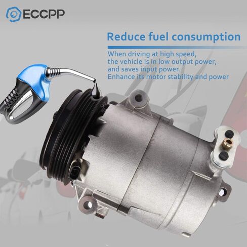 ECCPP تكييف وضاغط للهواء 2008-2012 مناسب لـ Ch-evrolet لـ Malibu 2.4L 2008-2010 لـ Ch-evrolet Cobalt 2.0L AC ضاغط مع قابض in Saudi Arabia