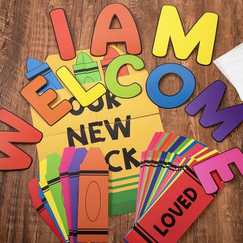 ديكور باب الفصول الدراسية CRAYON يعود إلى SCHOOL CLATOUTS BULLETIN DECREATIONS SETS SELIS in Kuwait