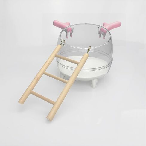 حاوية حمام رملية من Meow&Woof Hamster، صندوق رمل كبير للمرحاض Gerbil Batheom، صندوق حمام رملي صغير لحوض الاستحمام من غبار شينشيلا لملحقات قفص الهامستر 4.7 × 4.3 بوصة in Kuwait