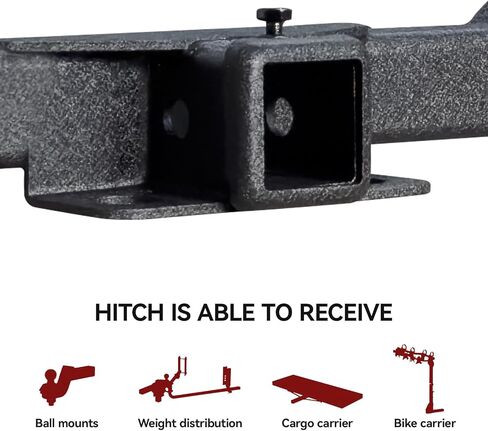 Trailer Hitch Black Steel Compatible with 2011 2012 2013 Kia Sorento and 2010 2011 2012 Select Hyundai Santa Fe w/2" Hitch Receiver in Saudi Arabia