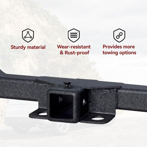 Trailer Hitch Black Steel Compatible with 2011 2012 2013 Kia Sorento and 2010 2011 2012 Select Hyundai Santa Fe w/2" Hitch Receiver in Saudi Arabia