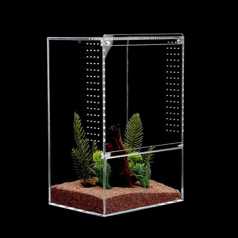 Jumping Spider Enclosure Front Opening Insect Snail Tree Frog Terrarium 7.8x5.3x10 Reptile Enclosure Reptile Enclosure Micro Habitat in Kuwait
