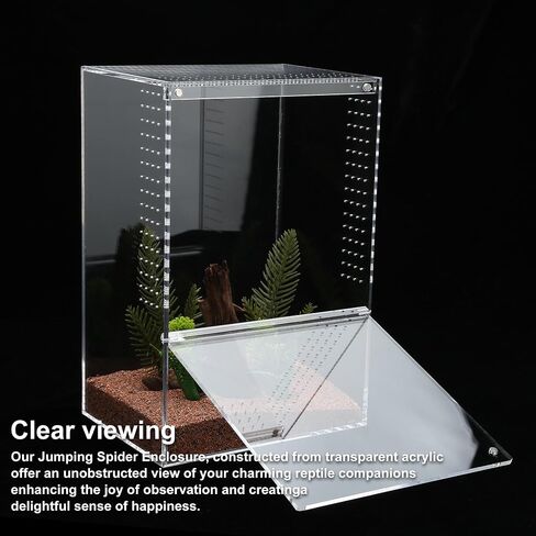 Jumping Spider Enclosure Front Opening Insect Snail Tree Frog Terrarium 7.8x5.3x10 Reptile Enclosure Reptile Enclosure Micro Habitat in Kuwait