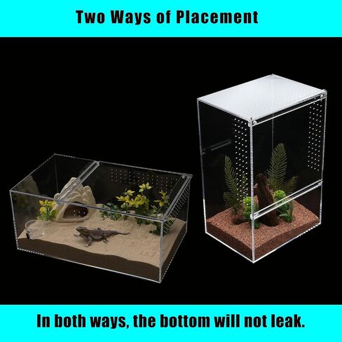 Jumping Spider Enclosure Front Opening Insect Snail Tree Frog Terrarium 7.8x5.3x10 Reptile Enclosure Reptile Enclosure Micro Habitat in Kuwait